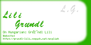 lili grundl business card